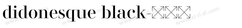 didonesque black字体转换